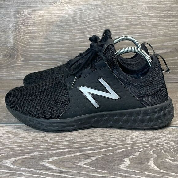 New Balance Fresh Foam Cruz v1 Women’s Sz 8.5 Black Silver Mesh Running Sneaker - Picture 3 of 10